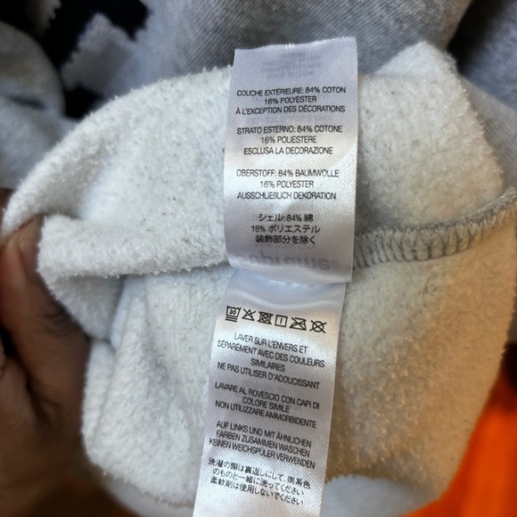 Supreme Rhinestone Shadow Hooded 2022, Sweatshirt 'Heather Grey' , XL - Picture 10 of 16